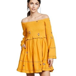 Free People Counting Daisies Embroidered Dress
